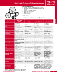 Thumbnail of document Data Sheet - PPD Piston Pressure Gauge